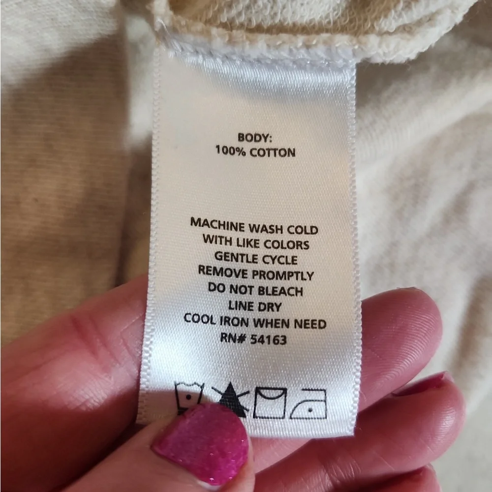 Calvin Klein cowl neck top womens small beige long sleeve lightweight